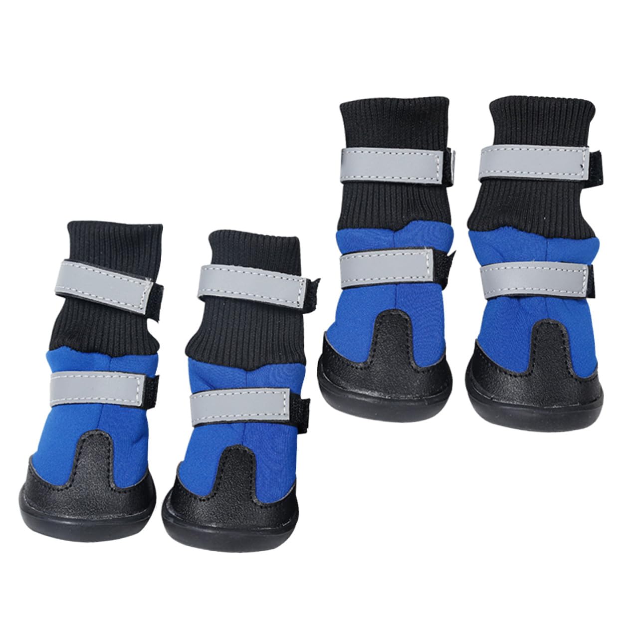 Milisten Lot de 4 Bottes d'hiver pour Chiens Grands et Moyens Bottes Longues Antidérapantes et Étanches en Matériau Résistant Chaussures Chaudes d'Extérieur pour Protection et Confort en