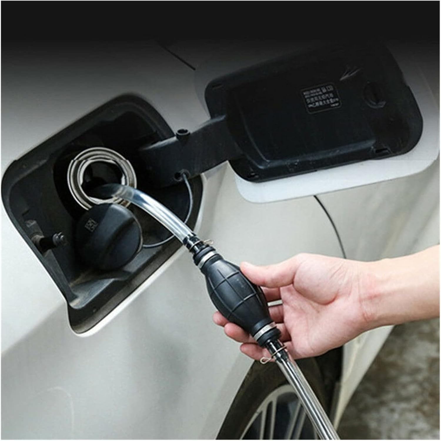 Mini Submersible Portable Electric Water Pump Durable Black Bulb Type Oil Pipe Fuel Gas Pump Hand Water Transfer Syphon Gasoline Guide Accessory