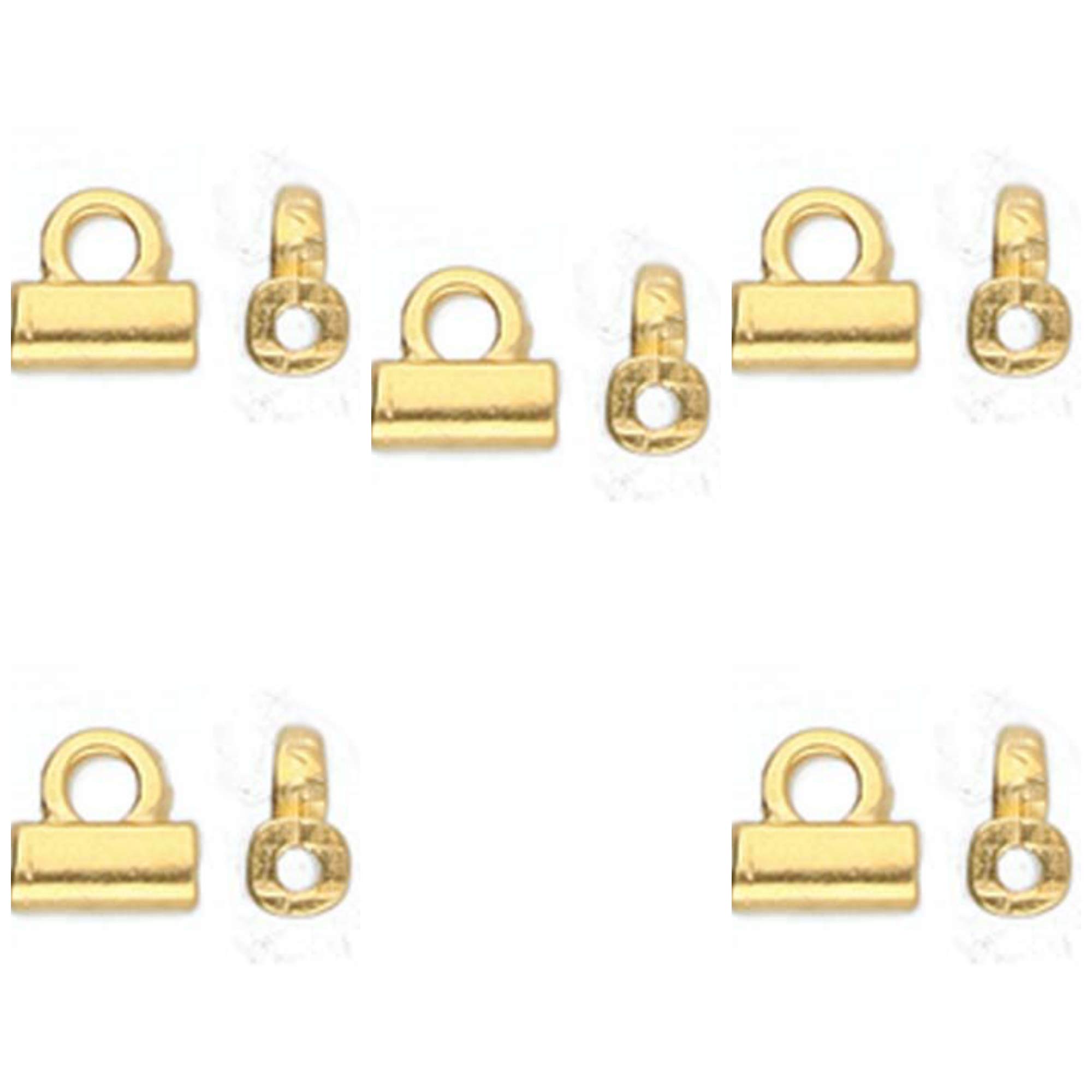 10 Bead Ending Findings. Quality 24k Gold Plated Soros Tila Cymbal Metal Fashion Elements. Works with TILA Beads and More!. - Image 4