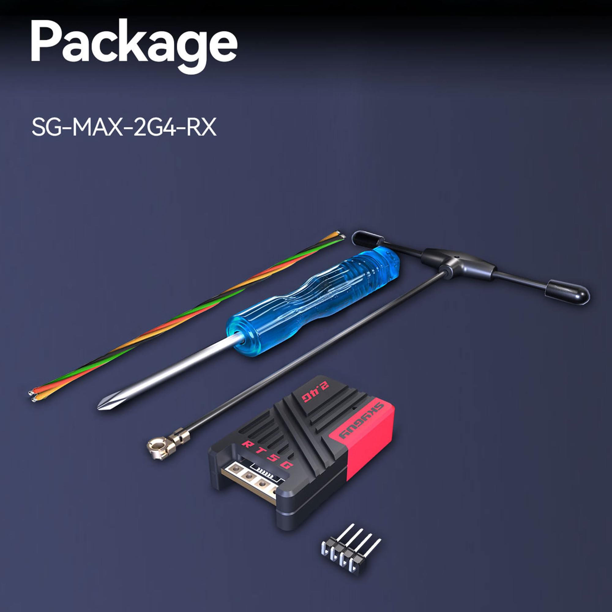 SkyGuy Receptor ELRS FPV de largo alcance de 1000 mW – Receptor ExpressLRS de 2.4 GHz Módulo RX con carcasa de disipador de calor de aluminio CNC, chip ESP32-C3, rango de 71 km para avión RC de ala