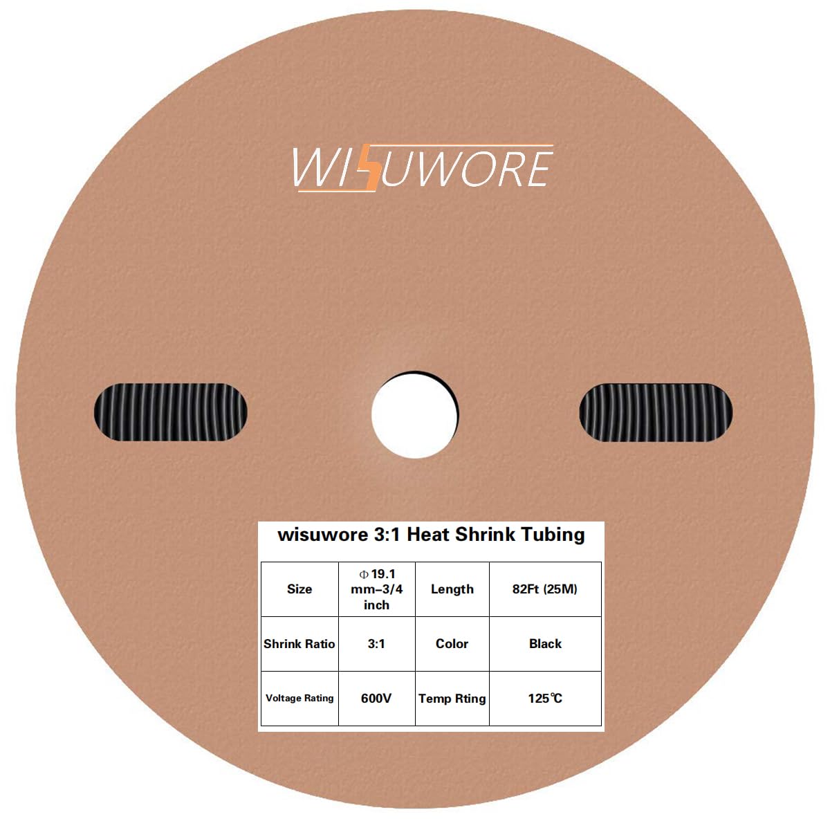 Marine Grade Heat Shrink Tubing 3:1, 3/4 Inch (19.1mm) 82 Ft – Dual Wall Adhesive Lined Waterproof Heat Shrink for Large Cables & Wire Harnesses,for Automotive, Marine & Industrial Use-Balck