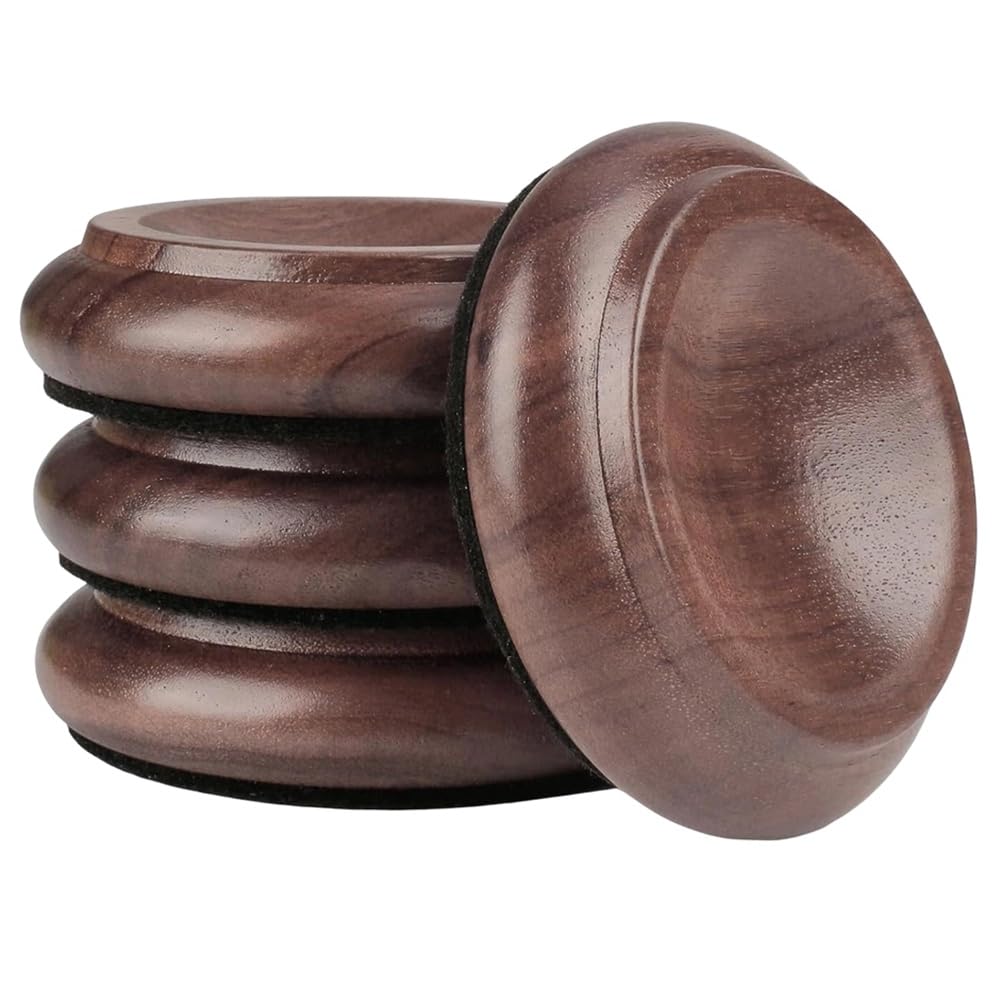 Jnchdghwa Piano Caster Cups Furniture Pads Upright Piano Caster Cups Wood Coasters Cups Floor Protectors for Furniture 4pcs