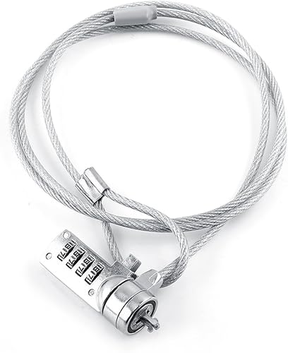 Bloqueo de seguridad para portátil de 90 grados de bloqueo de junta de cable de bloqueo de dígitos Contraseña de 4 dígitos con función reiniciable