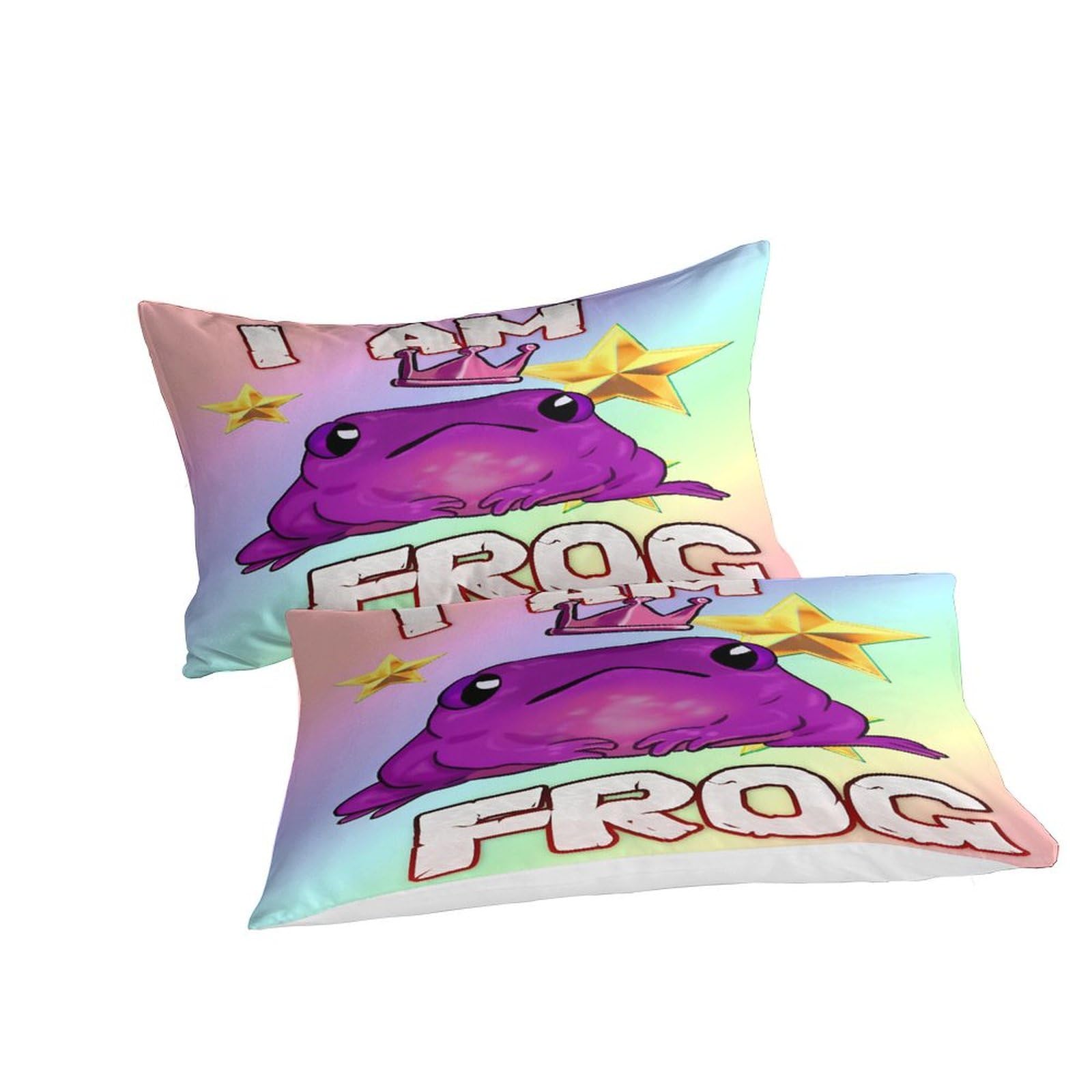 Housse de couette grenouille 3D Super Roi 260x220cm pour lit double avec taies