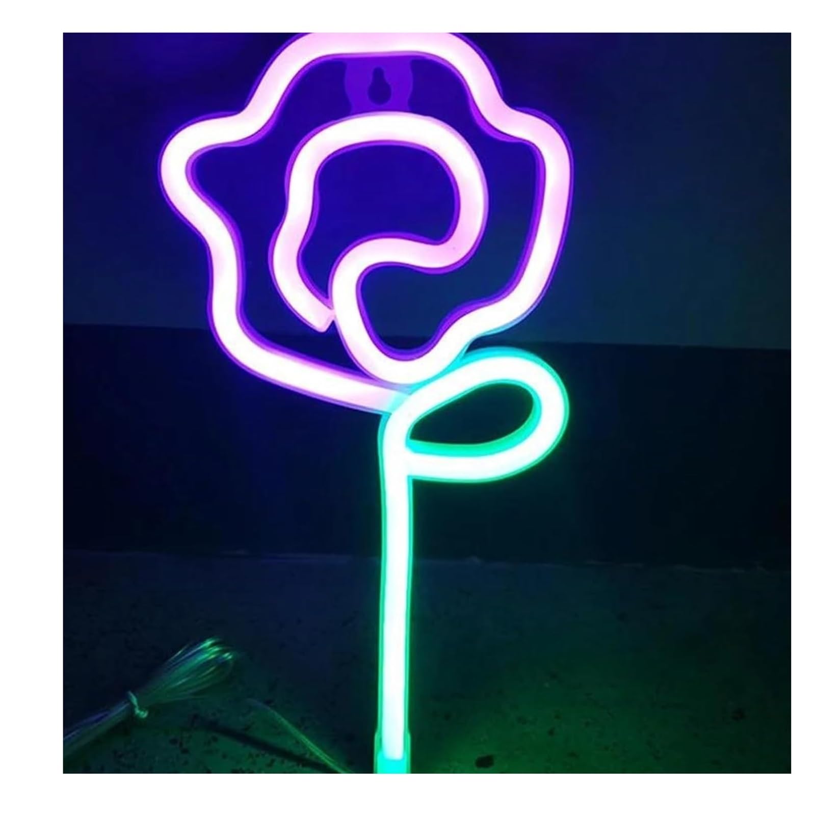 Luci al neon Per insegna al neon a forma di fiore Per rosa, per camera da letto, parete per feste(Neon-3)