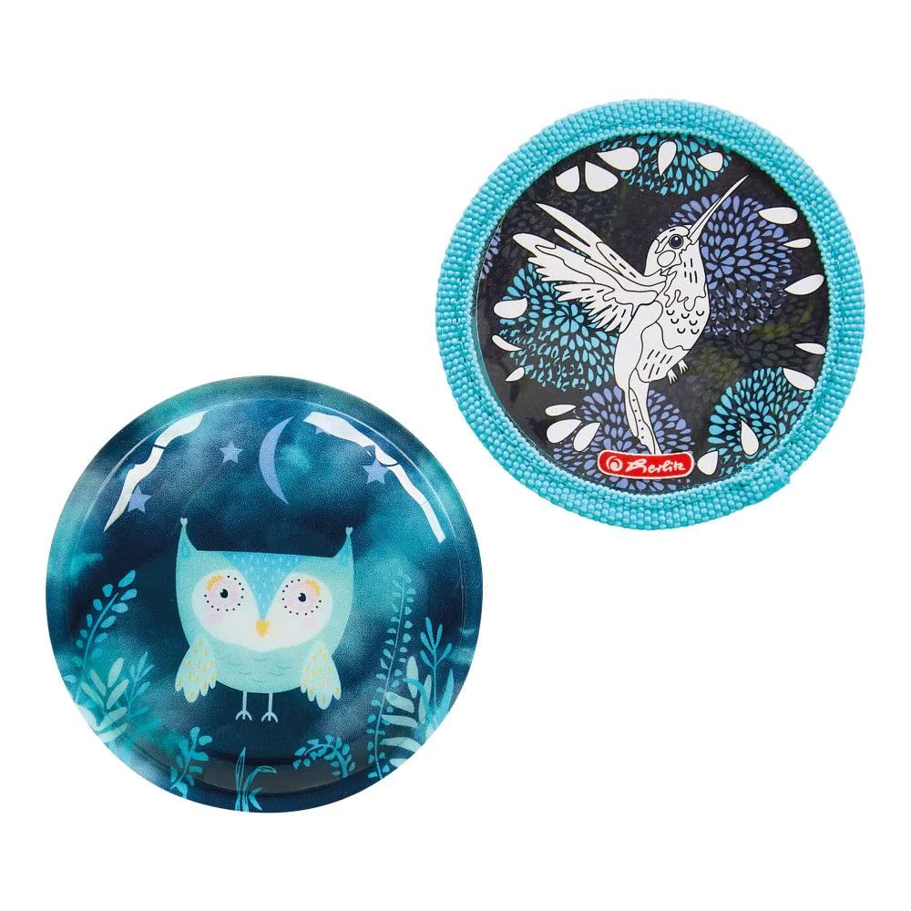 Herlitz® Schulrucksack Filolight Plus Jungen Schulranzen Rückentasche | Volumen 16L | Herren Damen Unisex Sport | Für Schüler Student | Inklusive Beutel und Federmappe | Flower Owl, multicoloured,