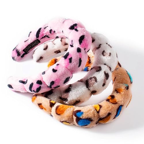 Miniatura 9 de AOENJIE Diademas de spa para lavar la cara o maquillaje, diademas de esponja para el cuidado de la piel, diadema de tela de rizo hinchada para