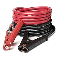 Vista 1 de Spartan Power - Cables para puente de batería de uso pesado con clips de cocodrilo, cable de cobre 100% puro, cables positivos y negativos