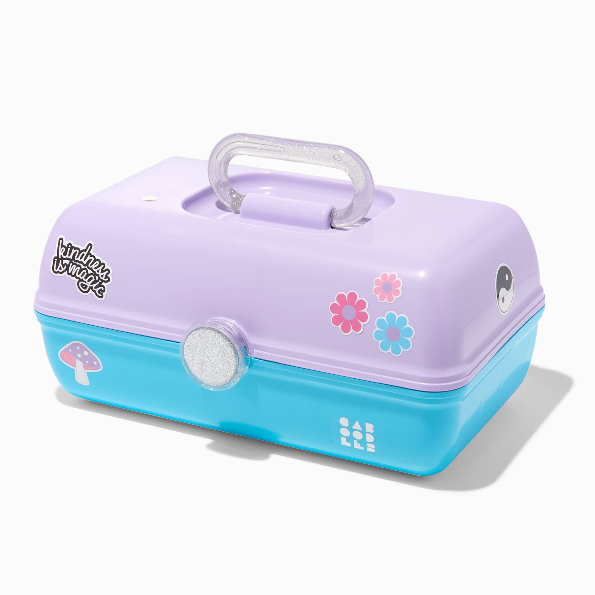 Claire'sExclusive - Caboodles Makeup Case, Travel Cosmetic Organizer for Girls with Mirror, Hard Case Storage Box: 13 x 7.4 x 6 Inches