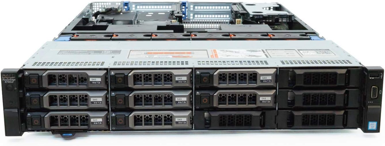 Dell PowerEdge R730XD Server | 2X Xeon E5-2650v3 2.3GHz = 20 Cores | 128GB RAM | 12.6TB SAS | H730 | 2X PSU | iDRAC (Renewed)