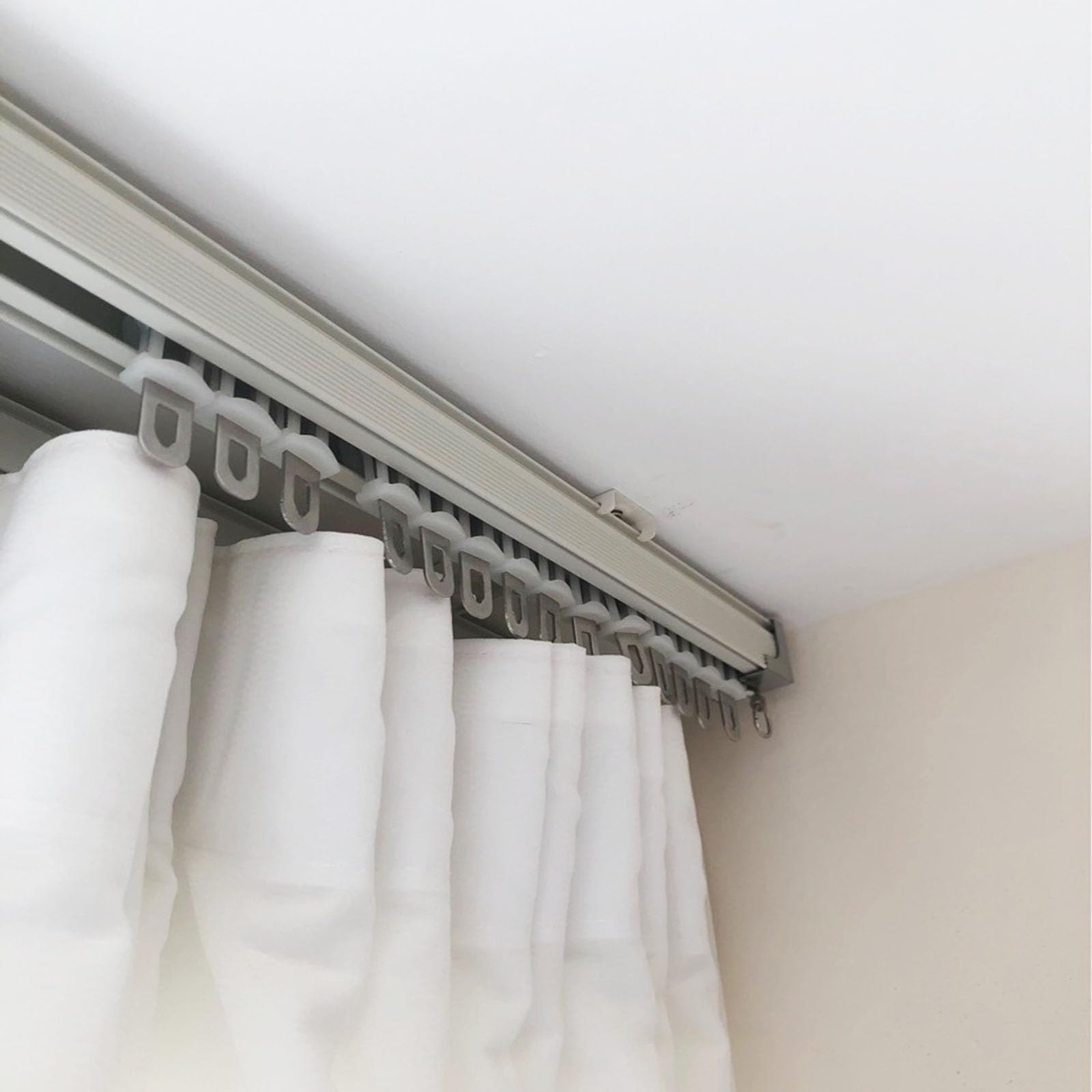 Single Track Ceiling Curtain Track, Wall Mounted Heavy-Duty