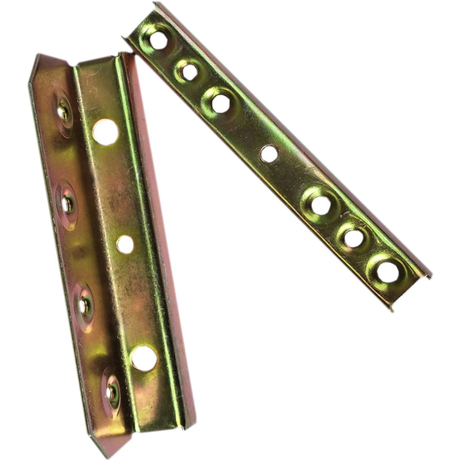 Shundeed One Color 4Pcs 5-Inch Heavy Metal Bed Bracket Hinge， Fastener Wood Board Connector ，For Bed Fixed Corner Hardware Furniture Fittings