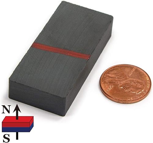 Miniatura 3 de CMS MAGNETICS - 50 imanes rectangulares de cerámica (1-7/8 x 7/8 x 3/8 pulgadas) | ferrita dura de grado 8 | manualidades, terapia magnética,