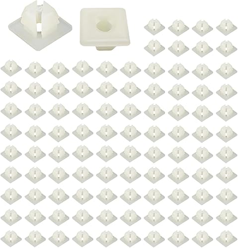 Miniatura 7 de Kewucn 50 piezas de insertos de tornillo de nailon para matrícula, sujetadores de clip de soporte de tuerca de matrícula delantera y trasera,