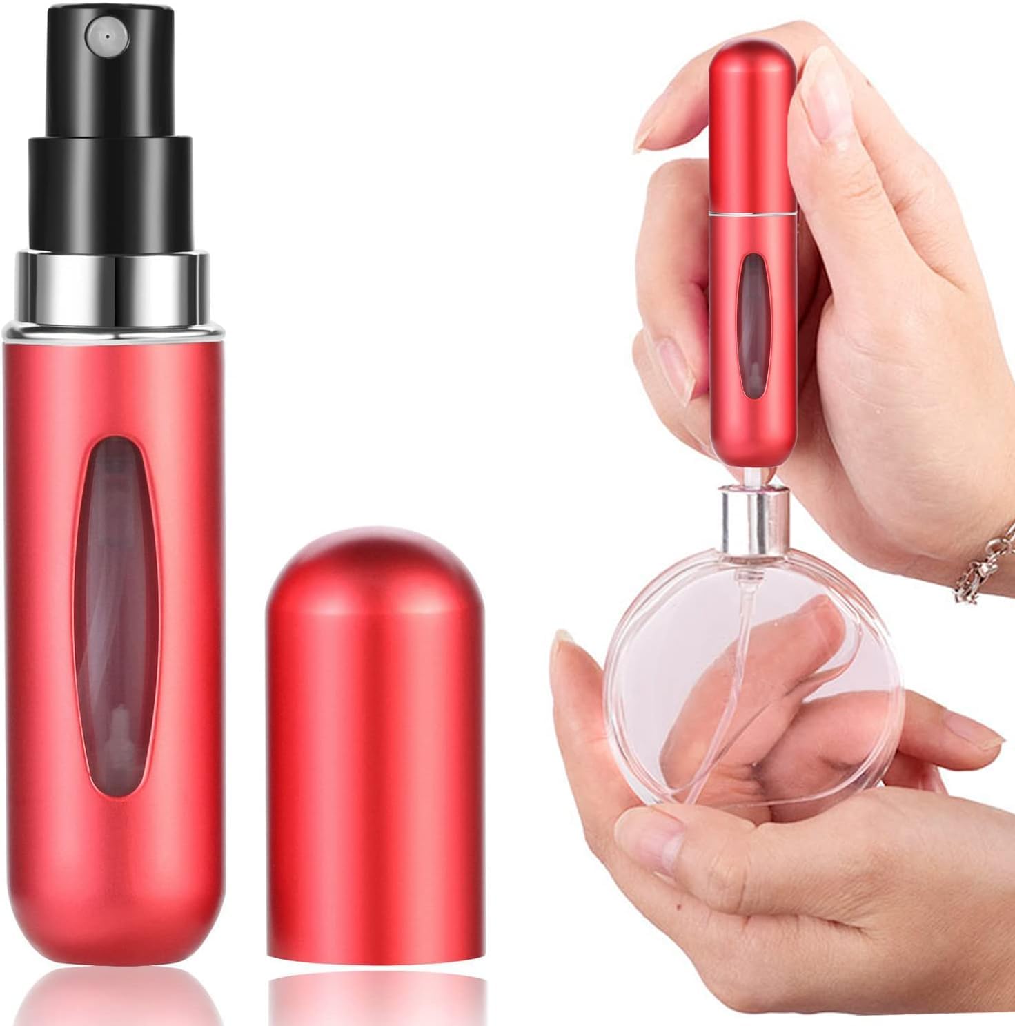 Perfume Travel Spray Bottle, Perfume Atomizer 5ml Refillable Perfume Spray Bottle 1 Pieces Portable Mini Travel Perfume Bottle Party Women Men Outing Wallet Pocket Handbag (Red)-image-45
