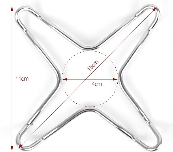 Fumanduo 2 Pièces Universel Support pour Cuisinière, Réducteurs de Gaz en Acier Inoxydable Adaptateur Wok Gaz Bague Réducteur - 5