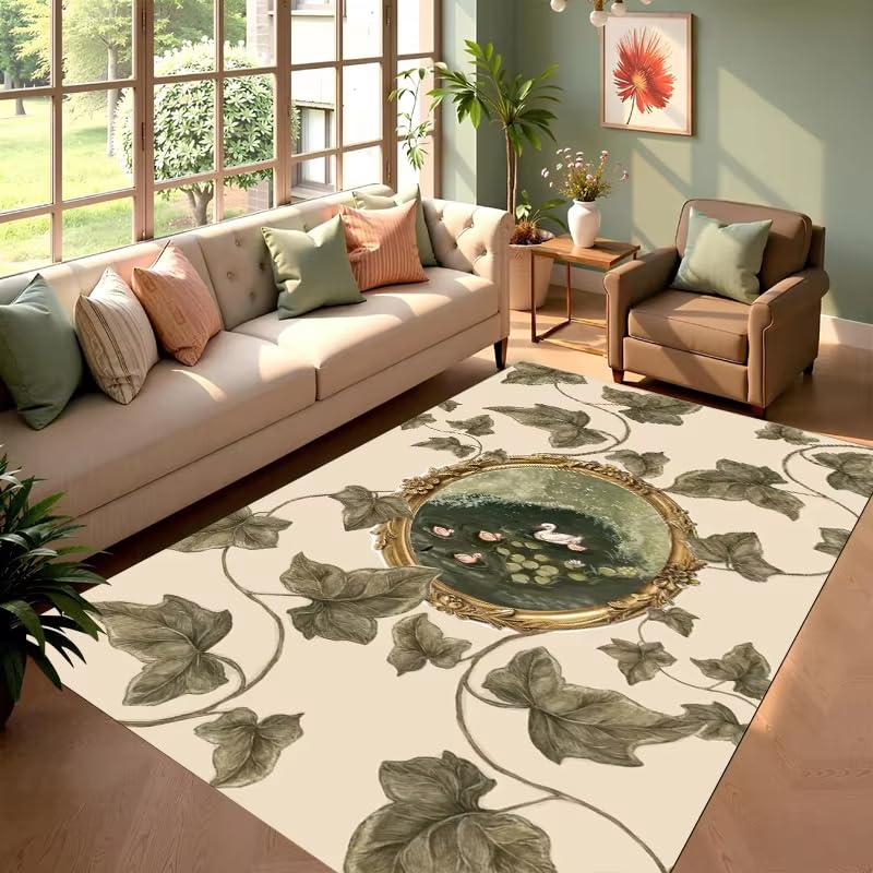 Tapis pour salon rétro grande taille tapis antidérapant lavable chambre