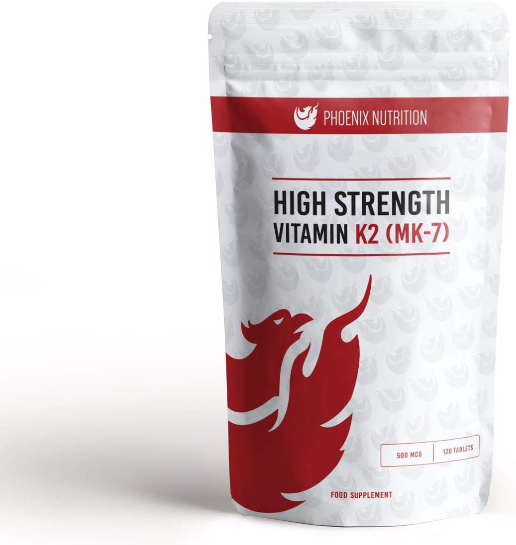 High Strength Vitamin K2 (MK-7) 500mcg x 120 Tablets - Phoenix Nutrition