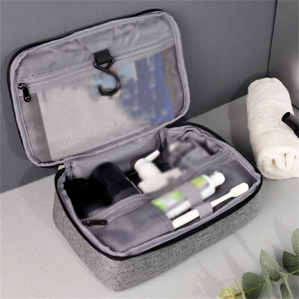 Travel toiletries bag, business trip portable hanging storage, men's image 5