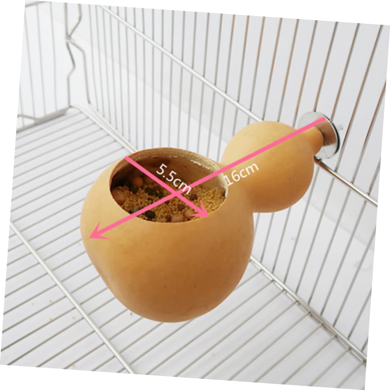VICASKY Cucurbit Shape Pet Feeding Bowl Parrot Hamster Food Container Durable Easy to Mice Bowl for Pets Heavy Duty Design for Stability and Safety