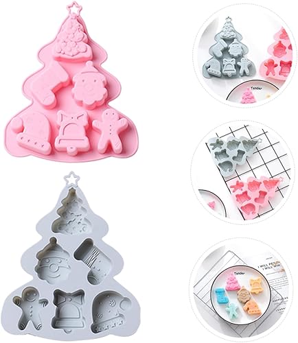 Miniatura 2 de NOLITOY Molde de silicona para pastel de chocolate, molde de silicona para chocolate, moldes de chocolate, galletas de Navidad, jabón de silicona,