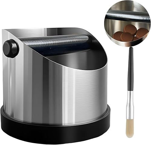 Boîte à café expresso en acier inoxydable avec barre à frapper a 