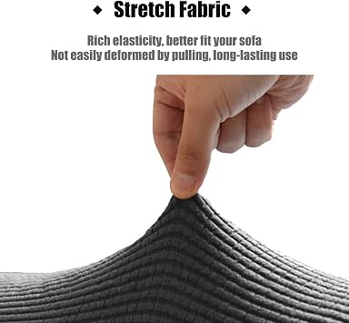 Armrest Covers Spandex Stretch Fabric Waterproof Arm Caps Anti-Slip Furniture Protector Slipcovers for Armchairs Sofa Couches Recliner, Set of 2,Sand