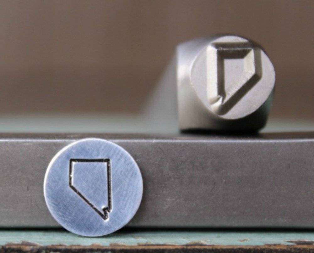 8mm Nevada US State Metal Punch Design Jewelry Stamp