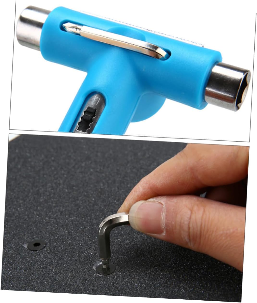 Skateboard Tool Portable Multi Function Disassembly Assembly Tool for Roller Skates and Skateboards Lightweight and Easy to Carry Blue