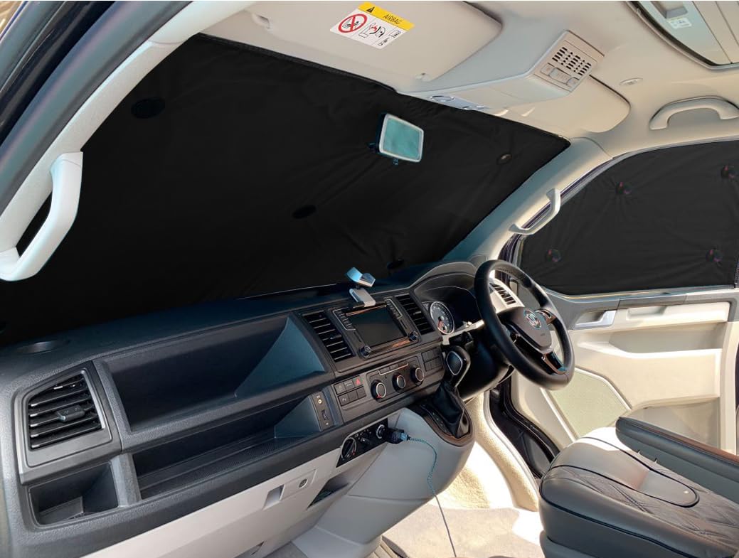 Covprotec Thermal Window Blinds Compatible With LTI Black Cab (2002-Present)(5 door)(Rear Set With Stealth) With Backing Colour In Black