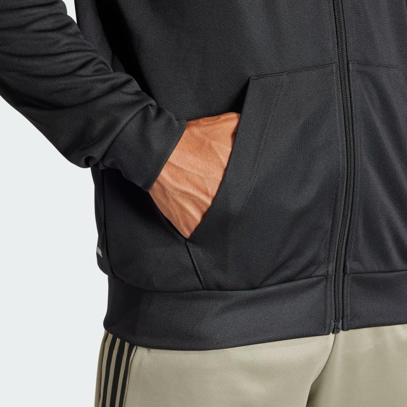 Sweat à capuche zippé Adidas Train Essentials bleu pour homme