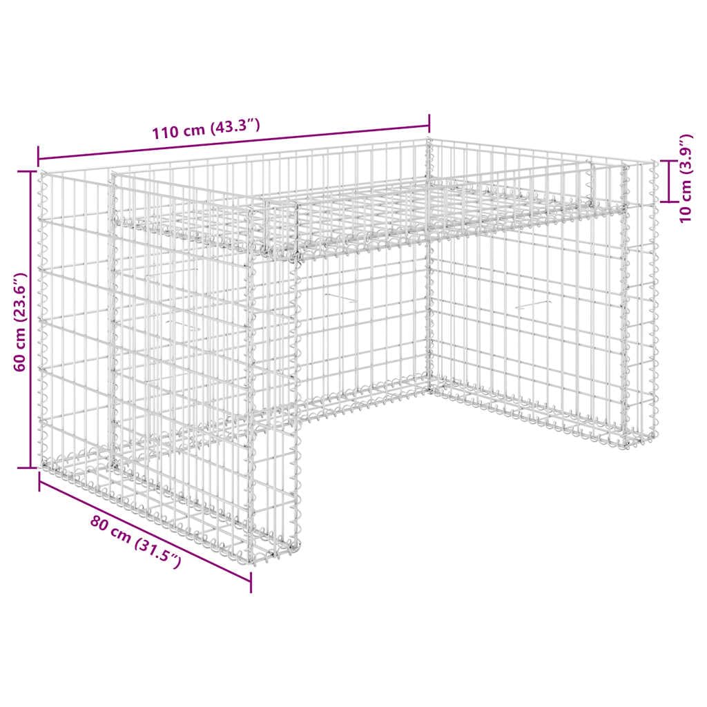 Generisch Rasenmäher-Garage mit Hochbeet 110x80x60 cm Stahldraht, Zubehör für Gartenmaschinen,Schutz, Rasenmäherabdeckungen-145655