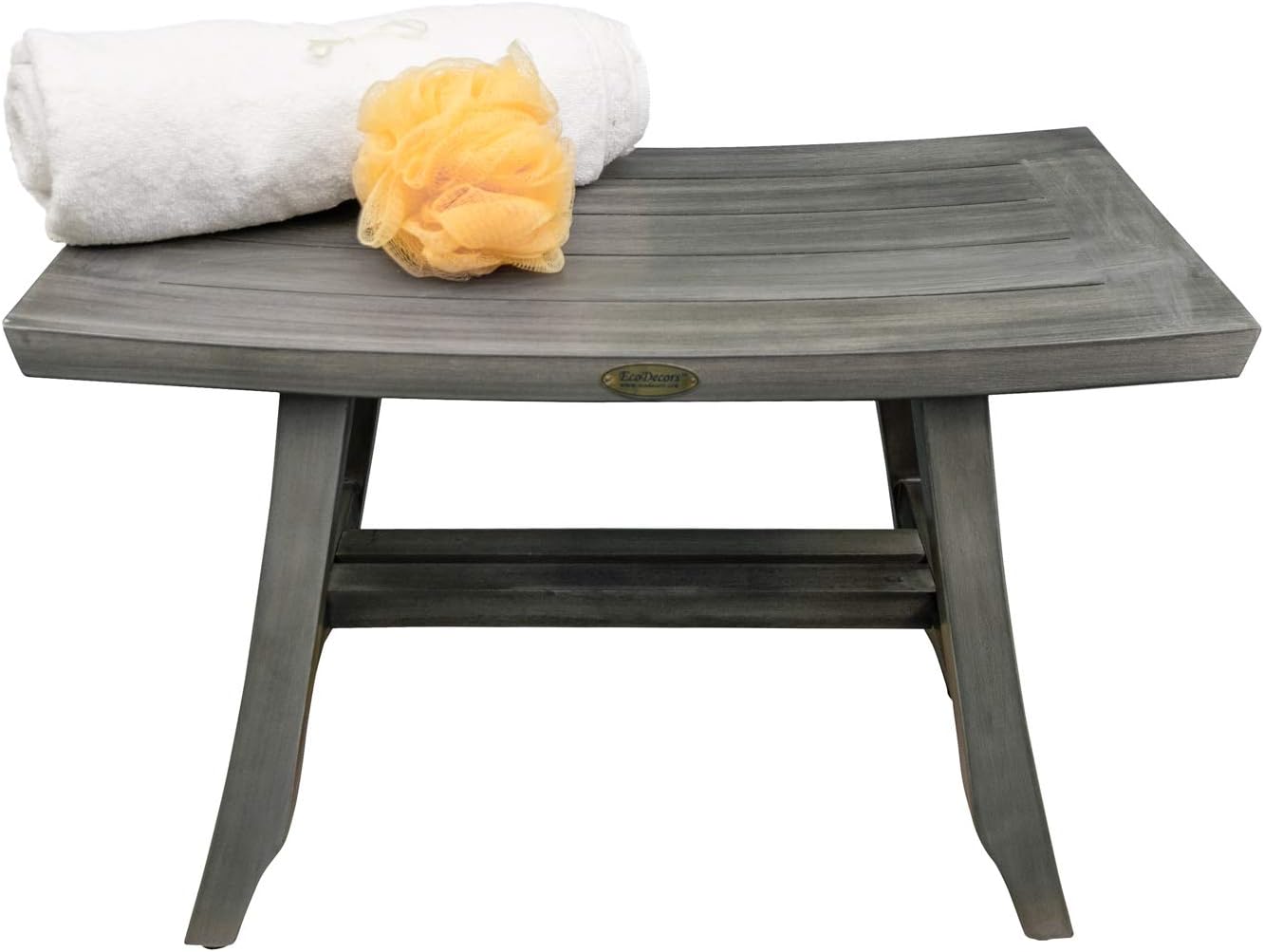 Flаѕh Dеаlѕ - 70% оƒƒ CoastalVogue Satori 24 Teak Wood Shower Bench in Coquina Gray Finish