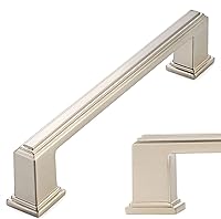 Vista 32 de KOOFIZO - Paquete de 10 tiradores de gabinete de cocina de latón antiguo de 3-3/4 pulgadas, manijas vintage de gabinete de latón, herrajes