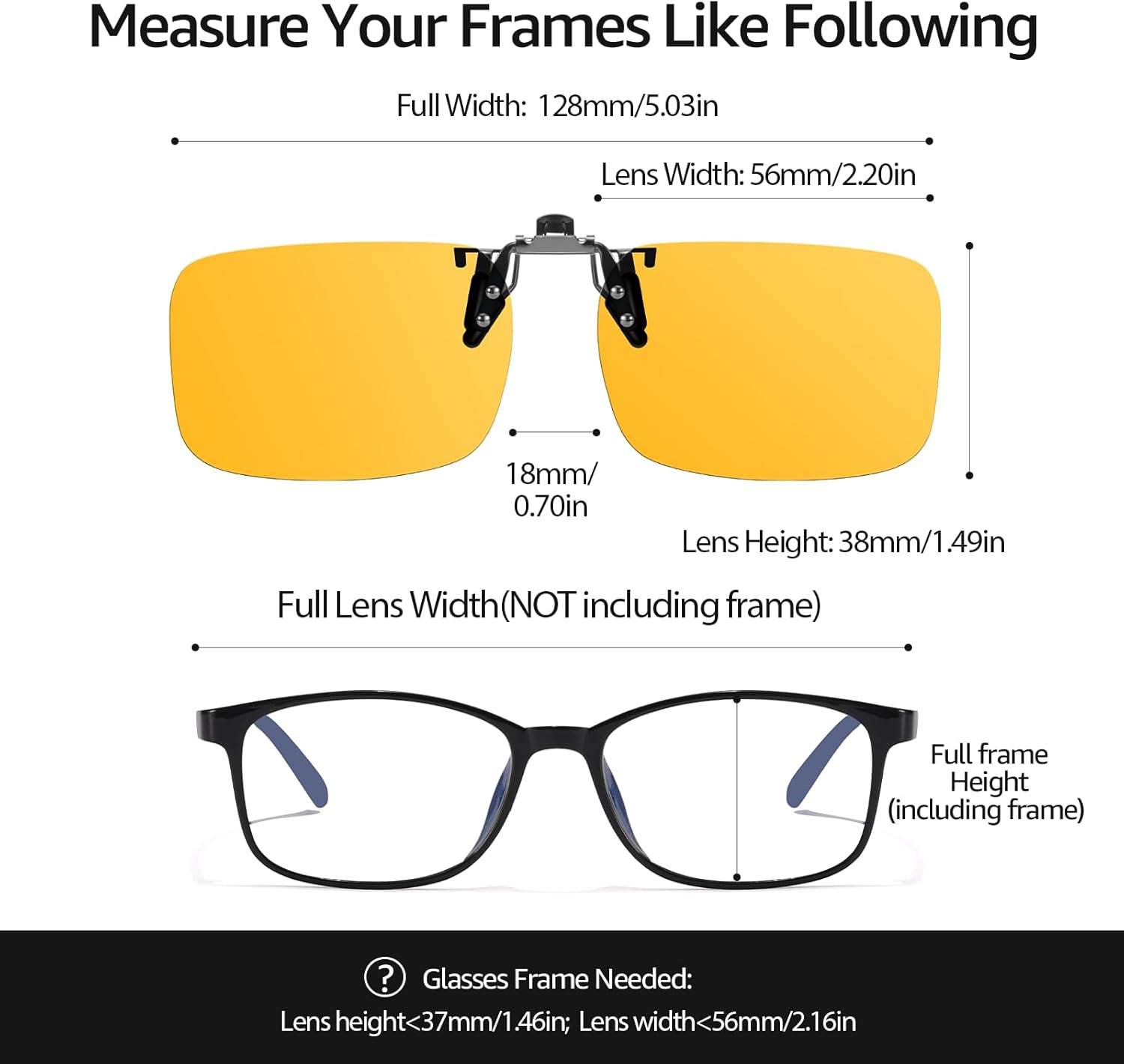 TJUTR Clip On Blue Light Blocking Glasses, Computer TV Gaming Glasses for Women Men, Improve Sleep & Reduce Eyestrain - Image 4