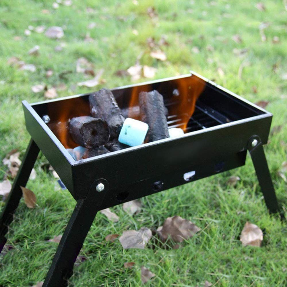 Supporto per barbecue, Griglia for barbecue Barbecue a carbone Strumenti for pieghevoli for cucinare all'aperto Campeggio Escursionismo Picnic Tailgating Zaino in spalla