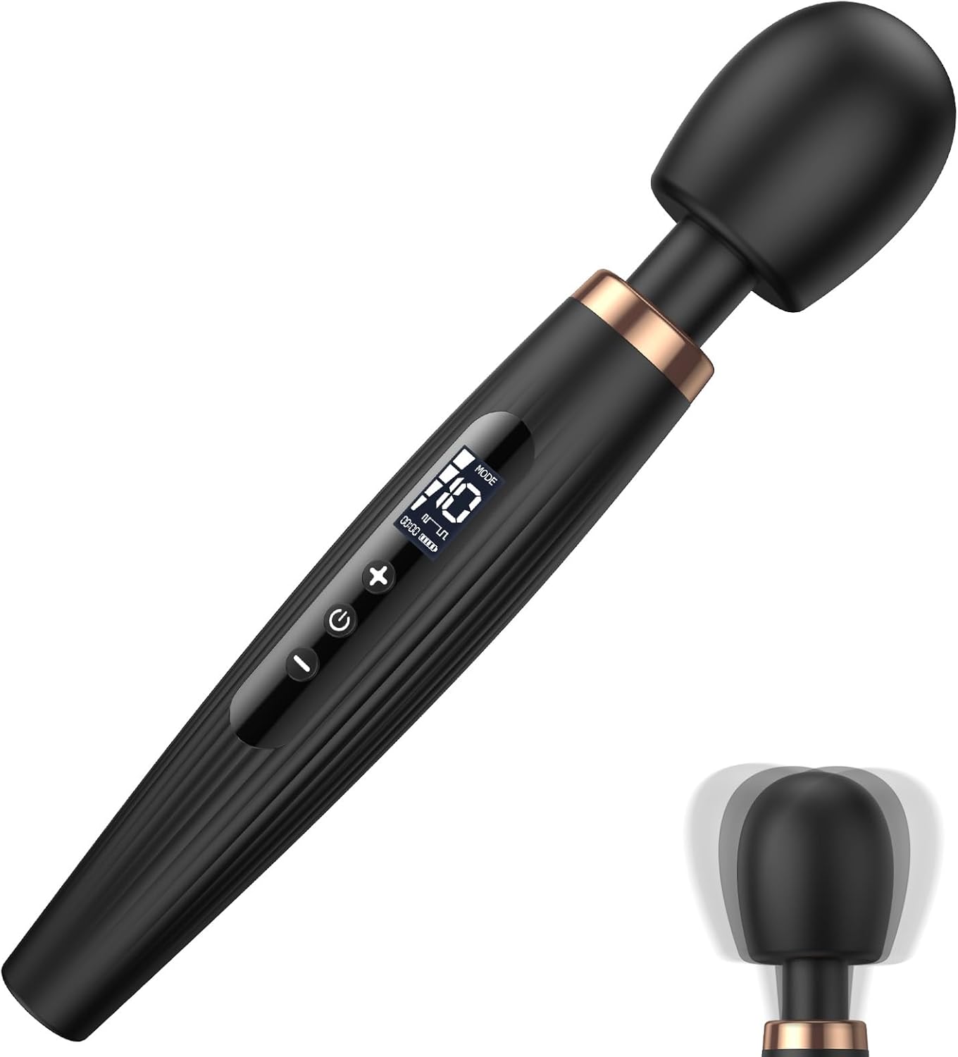 Vibrator Wand - Led Display Adult Sex Toys Personal Massager, Vibrating Dildo G Spot Vibrators with 10 Powerful Vibration Modes for Clitoral Anal Nipple, Quiet & Waterproof Couples Sex Toy