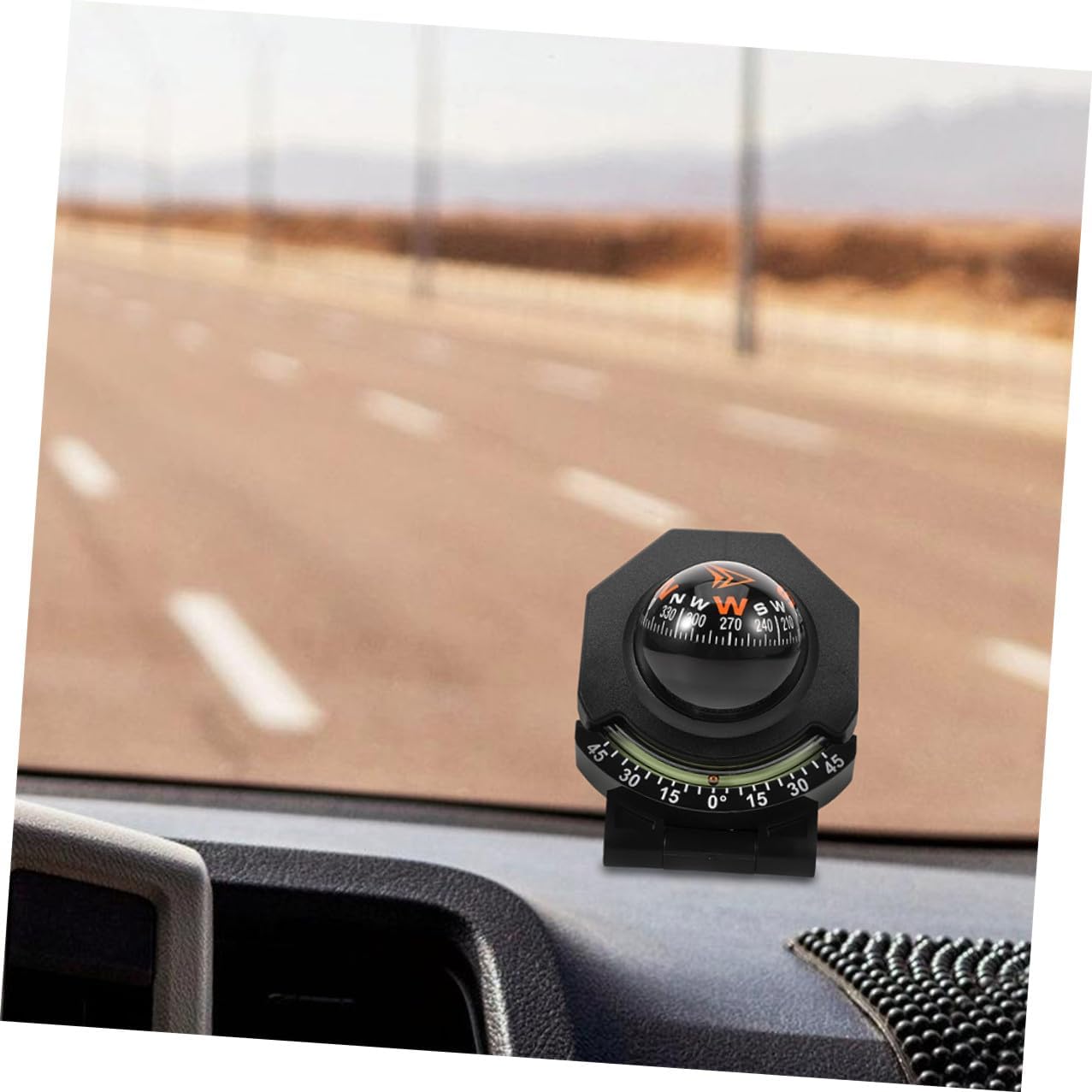 VALICLUD 2pcs Car Dashboard Compass with Inclinometer Ball High Precision Auto Compass for Vehicle and Boat Navigation Dash Mount Automotive for Off-Road and Marine Use