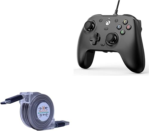 BoxWave Cable compatible con GameSir G7 SE - miniSync - USB-A a USB tipo C, cable retráctil 5 longitudes preestablecidas para evitar enredos
