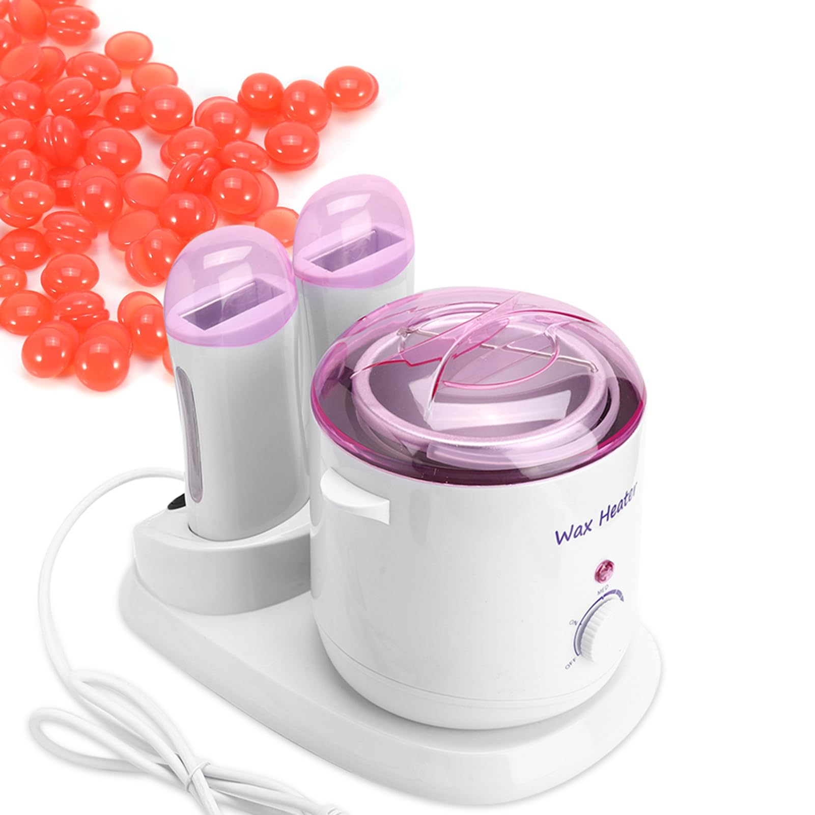 Scaldacera 3 in 1, scaldacera per depilazione con controllo della temperatura da 800 ml, set di cera scaldacera professionale per la depilazione di gambe e corpo(Unione Europea)