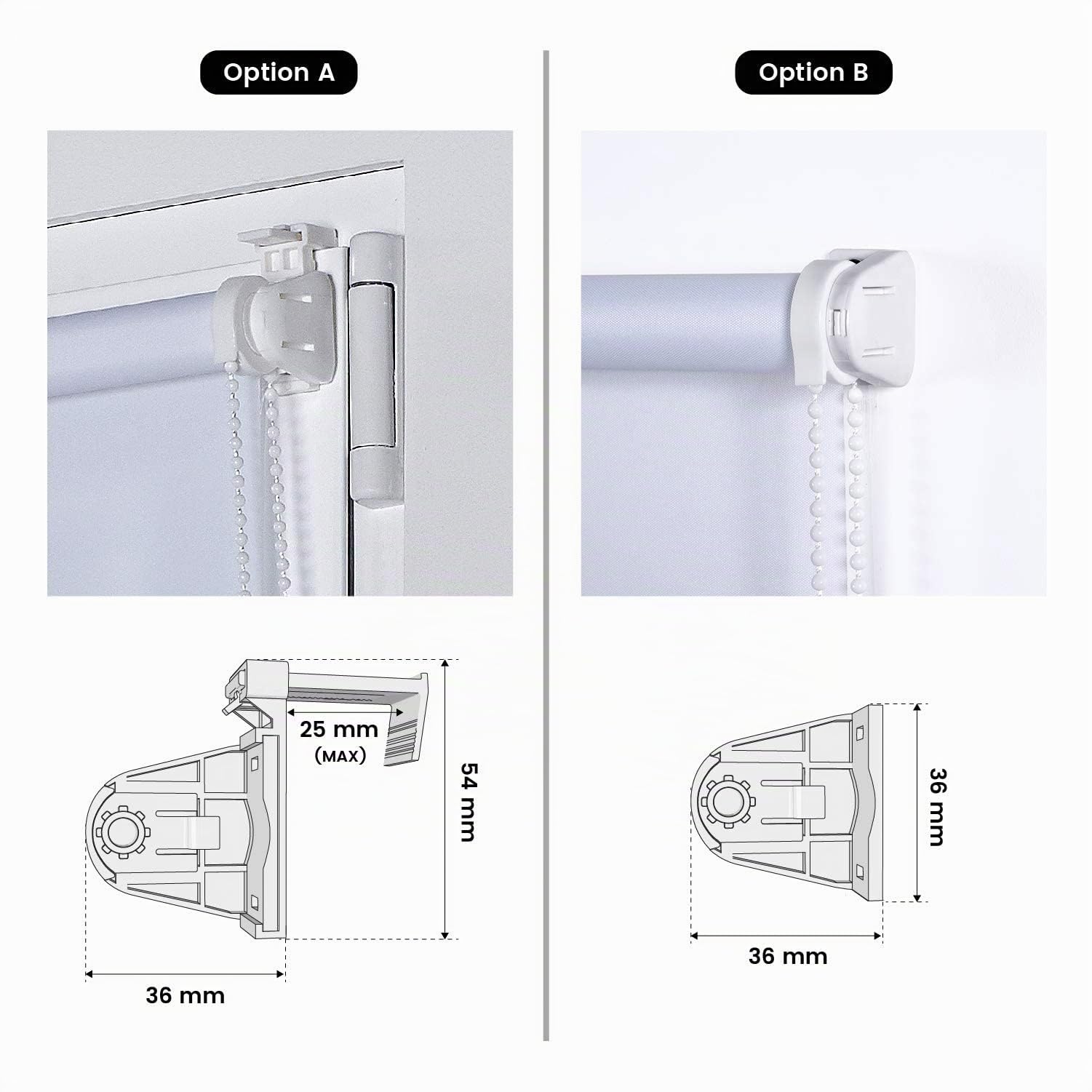 STORESDECO - Store Enrouleur Tamisant, Installation Facile, Stores sans Perçage, Idéal pour Fenêtres Battante et Basculante | EasyFix, Couleur Blanc, 120 cm x 180 cm