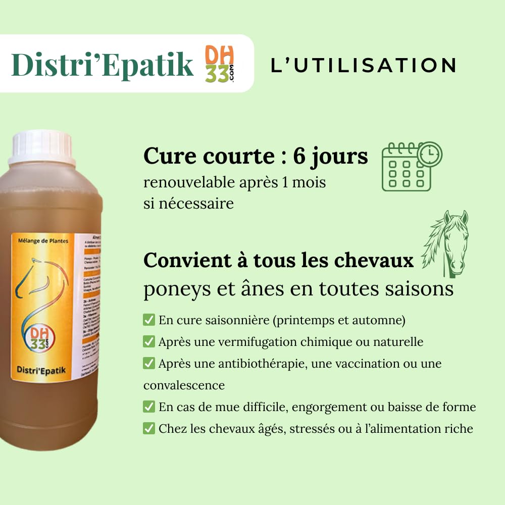 Drainage Foie Reins Cheval Liquide – Détox Naturelle, Digestion & Vitalité – Plantes Hépatiques (Chardon-Marie, Artichaut, Curcuma) – Fabriqué en France