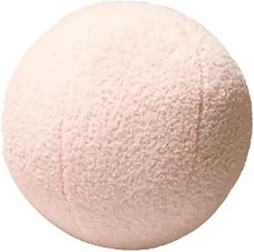 Miniatura 9 de Almohada de esfera redonda de 11.8 pulgadas, almohada de felpa para sofá, decoración del hogar (camello, 11.8 pulgadas)