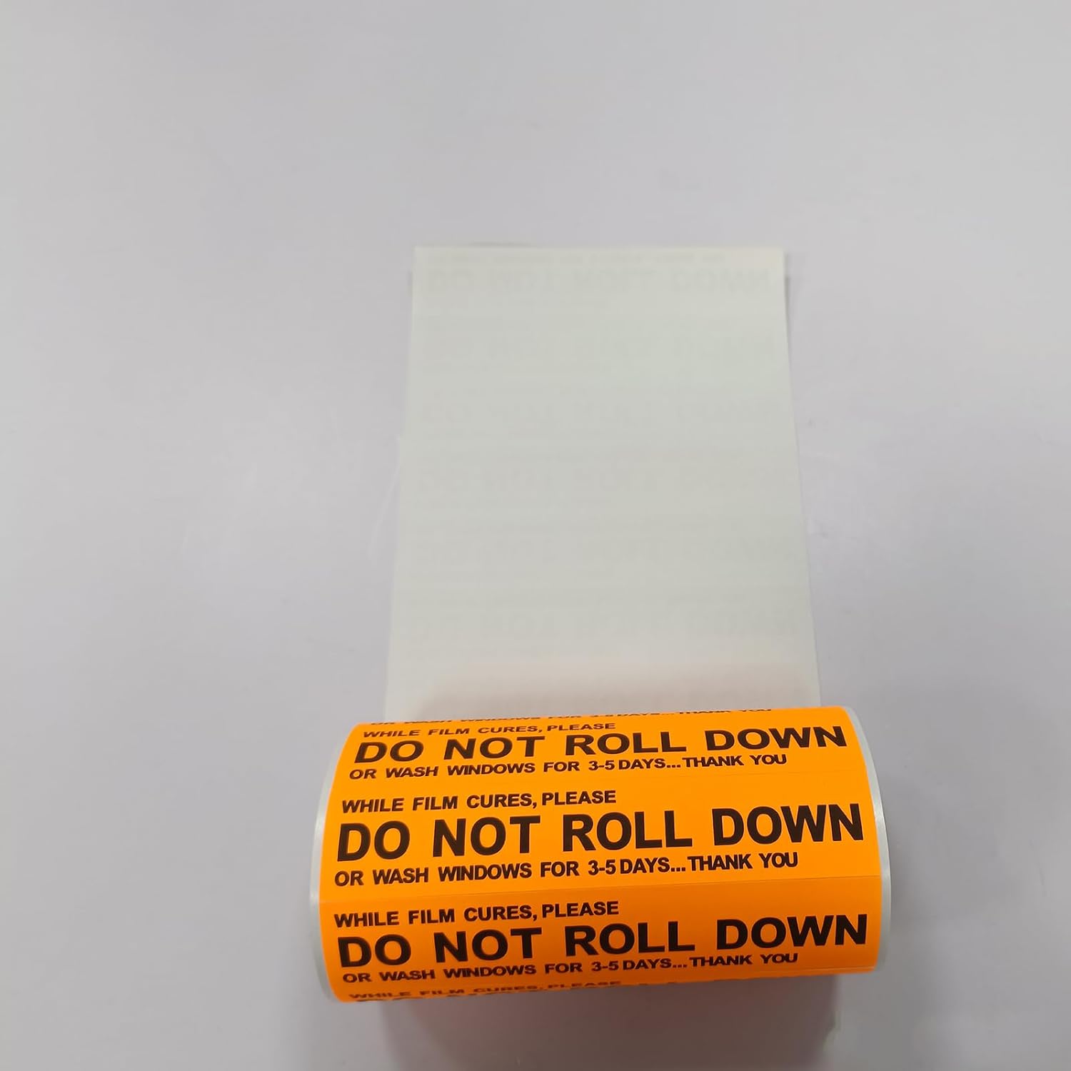 Window Tint Tools 300Pcs DO NOT ROLL Down Stickers Car Wrap Tools Warning Label Vinyl Wrap Tools - Orange