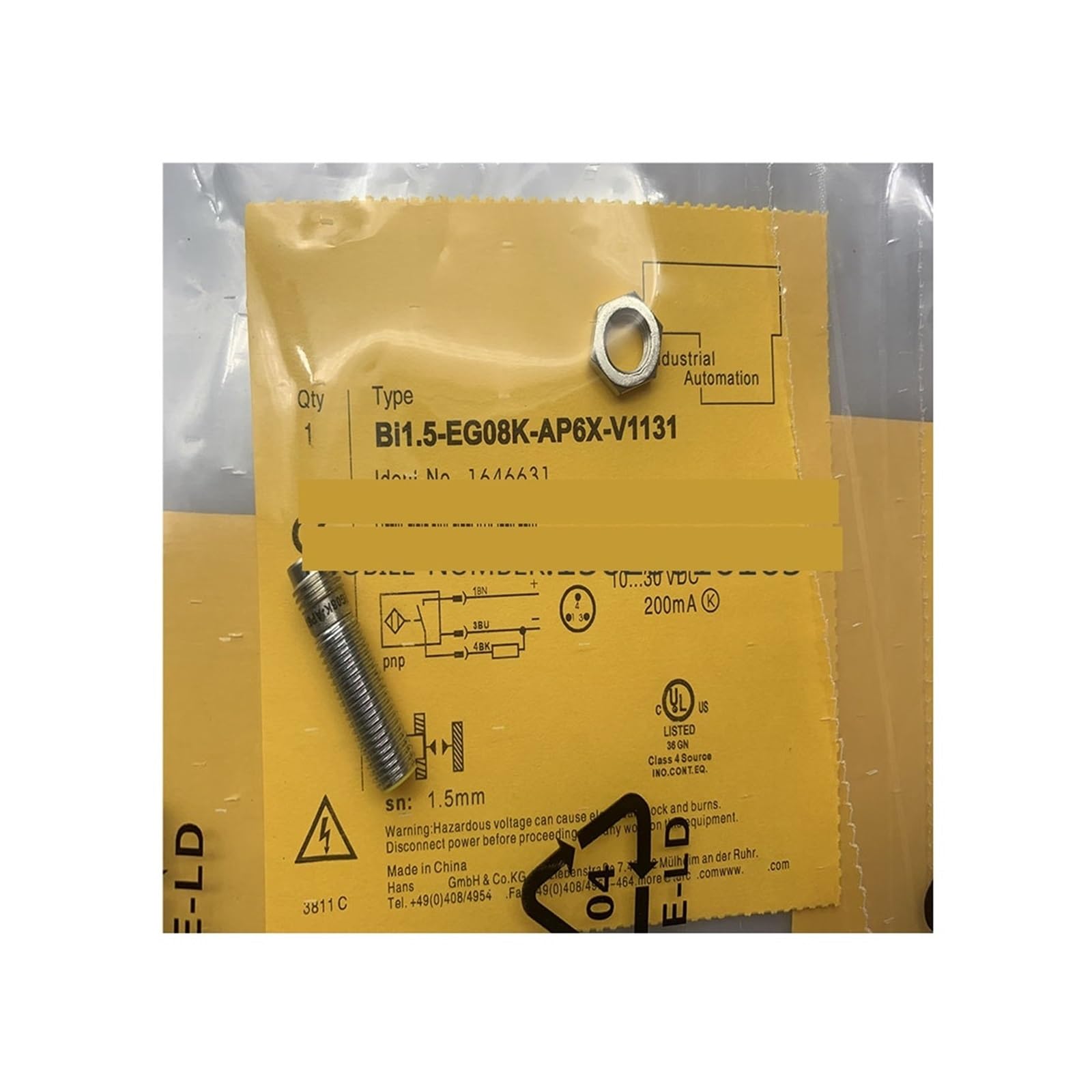 Capteur BI1.5-H6.5K-AN6X à haute fréquence de commutation NPN 1.5mm
