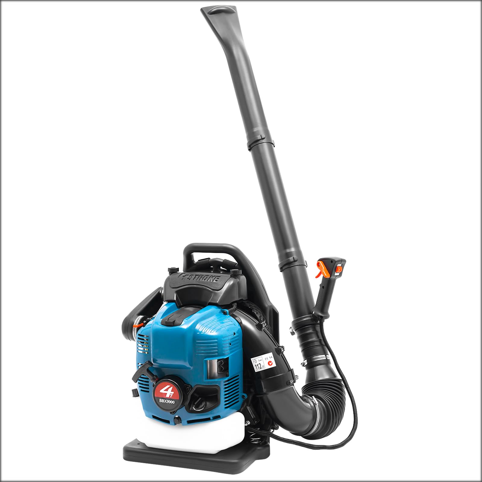 Backpack Leaf Blower, 75.6CC 4Cycle Backpack Blower Gas Powered, 498-CFM, Powerful Clearing Performance & Ergonomic Harness System, Portable Air Blower for Garden Snow Dirt Debris (US Stock)