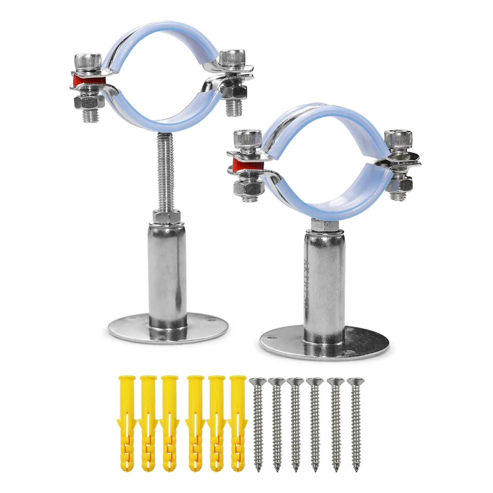Abrazadera ajustable para tubos Morsetto for tubo 2 pezzi, staffa di supporto for clip con diametro esterno del tubo da 15-108 mm SS304