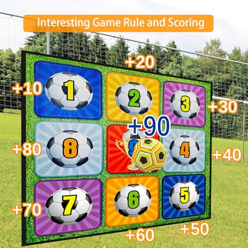Enjoyfly SOCCER Ball Game Mat Set -Outdoor/Indoor/Backyard/Mini Soccer Toys Games Set,Outdoor Play Equipment Indoor Soccer Set,Gift thumb #2