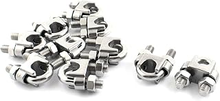 Aexit 10pcs Stainless Steel Cable Clip Saddle Clamp for 1/2