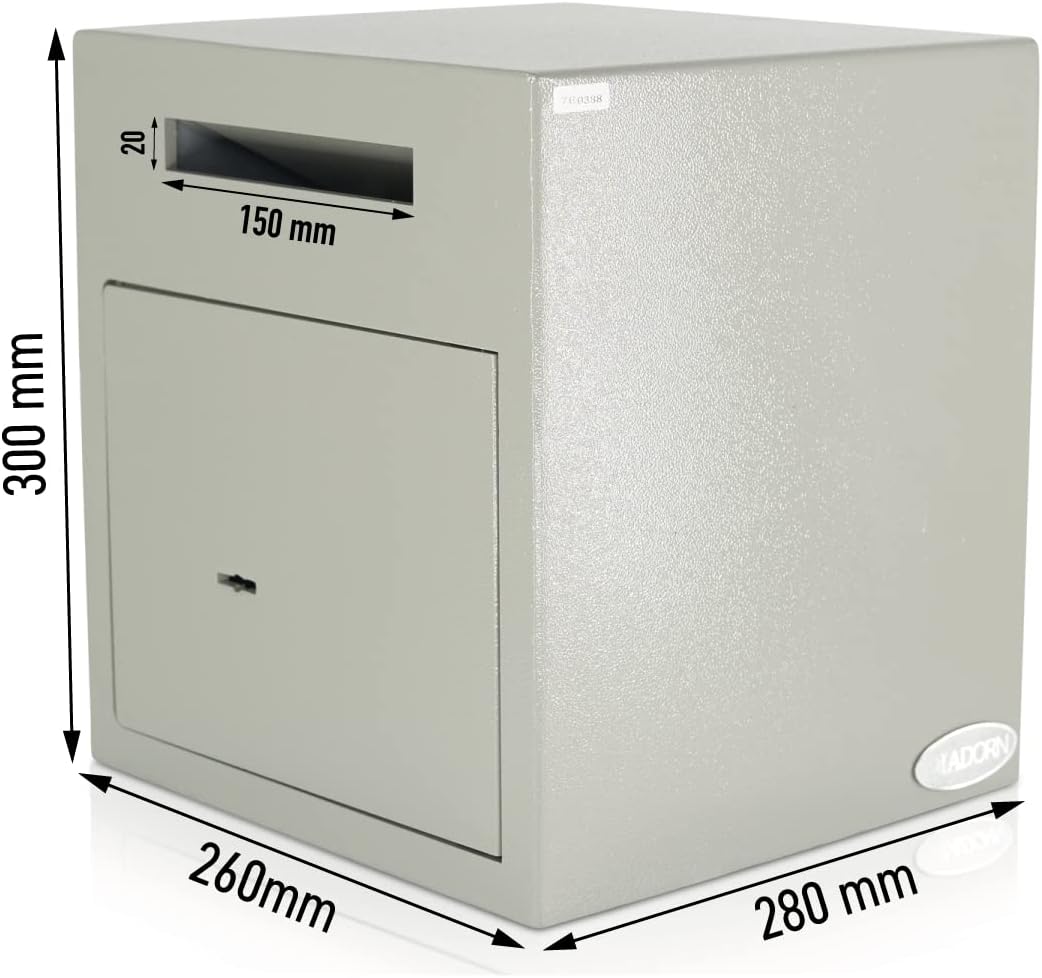 DiaDorn Deposit Safe with dimensions
